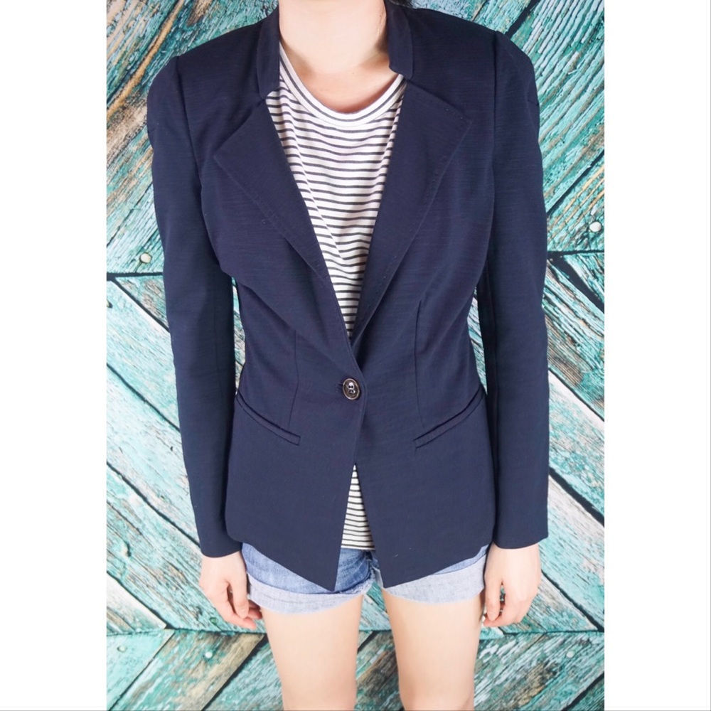 Diane Von Furstenberg Navy Blue Blazer